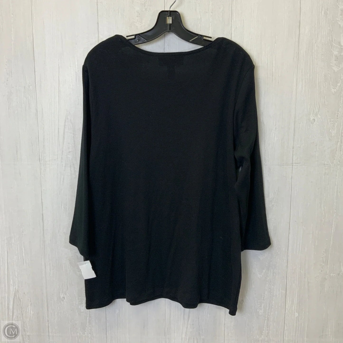 Tunic Long Sleeve By Karen Scott In Black, Size: 1x