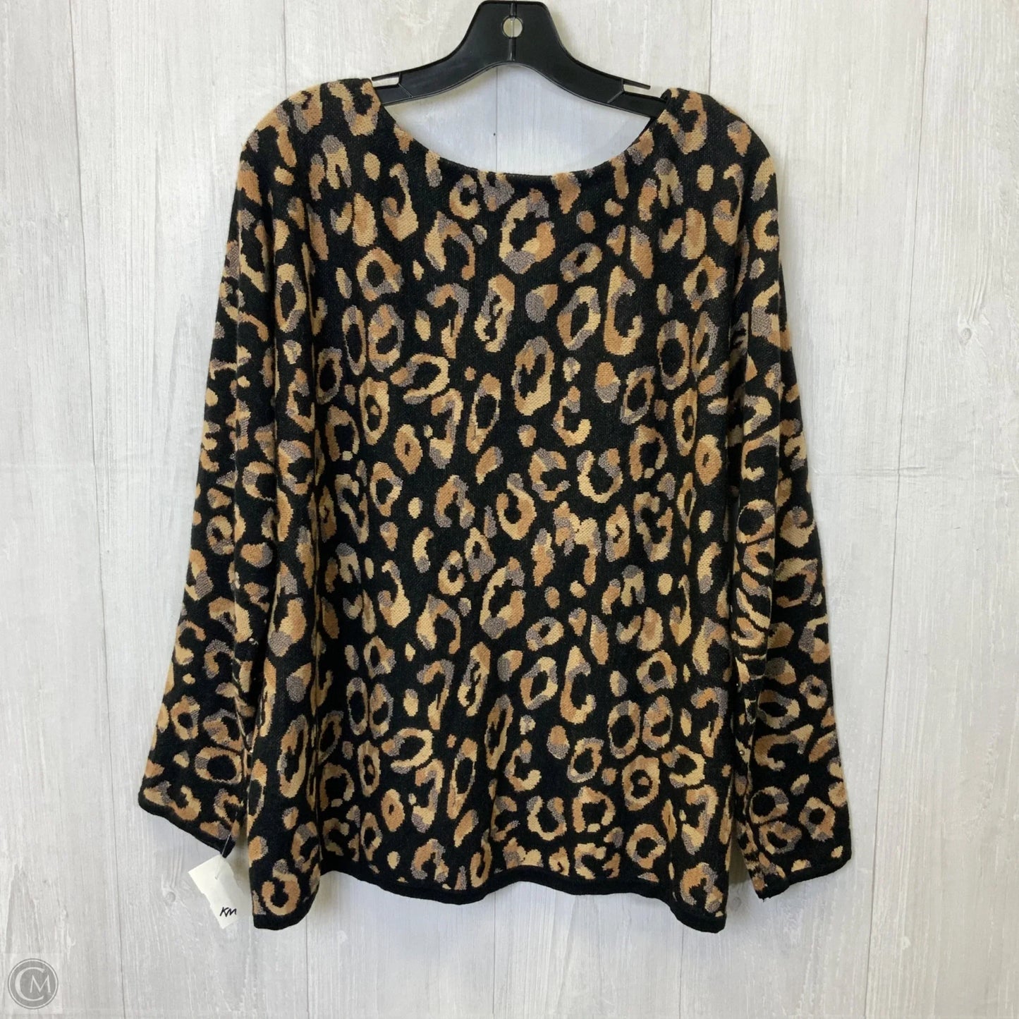 Sweater By Chicos In Leopard Print, Size: Xl