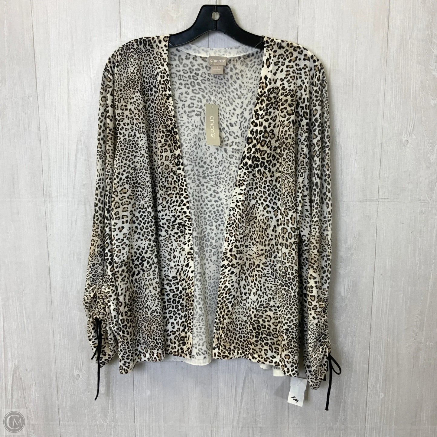 Cardigan By Chicos In Leopard Print, Size: Xl