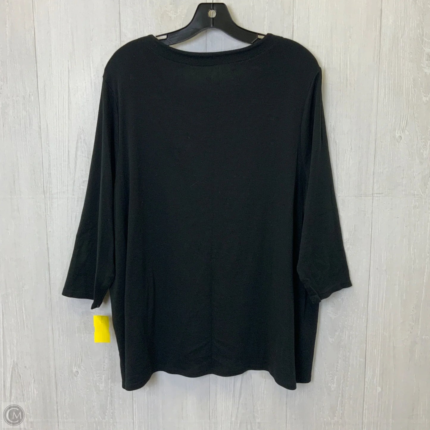 Top 3/4 Sleeve Basic By J. Jill In Black, Size: 2x
