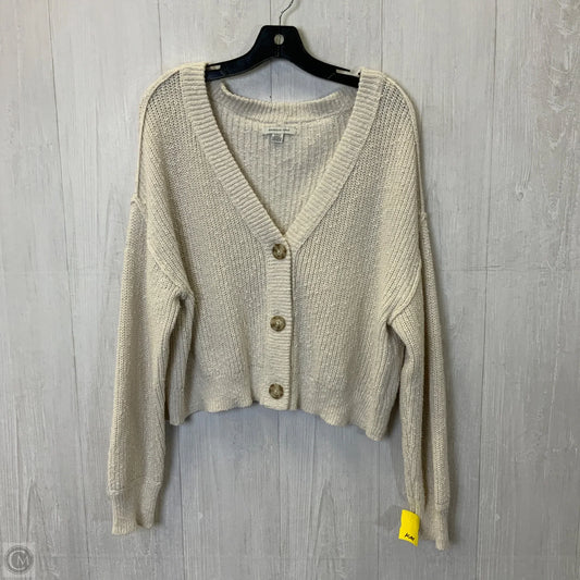 Sweater Cardigan By American Eagle In Cream, Size: L