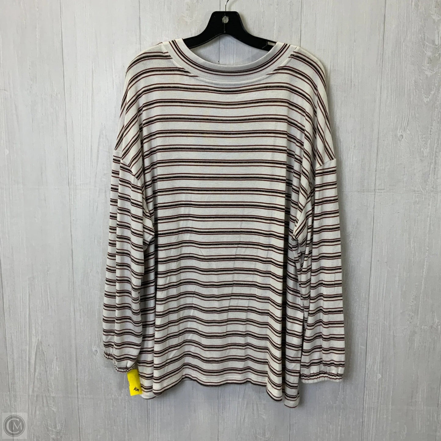 Top Long Sleeve By Lane Bryant In Striped Pattern, Size: 3x