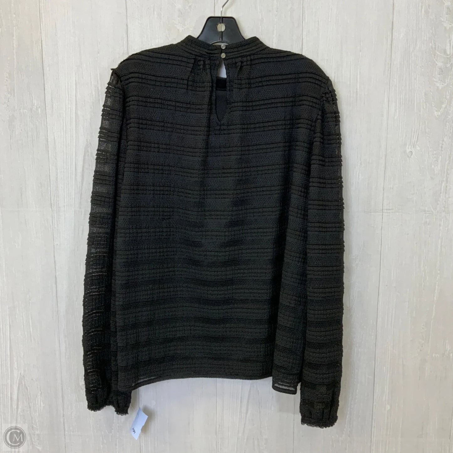 Blouse Long Sleeve By Loft In Black, Size: Xl