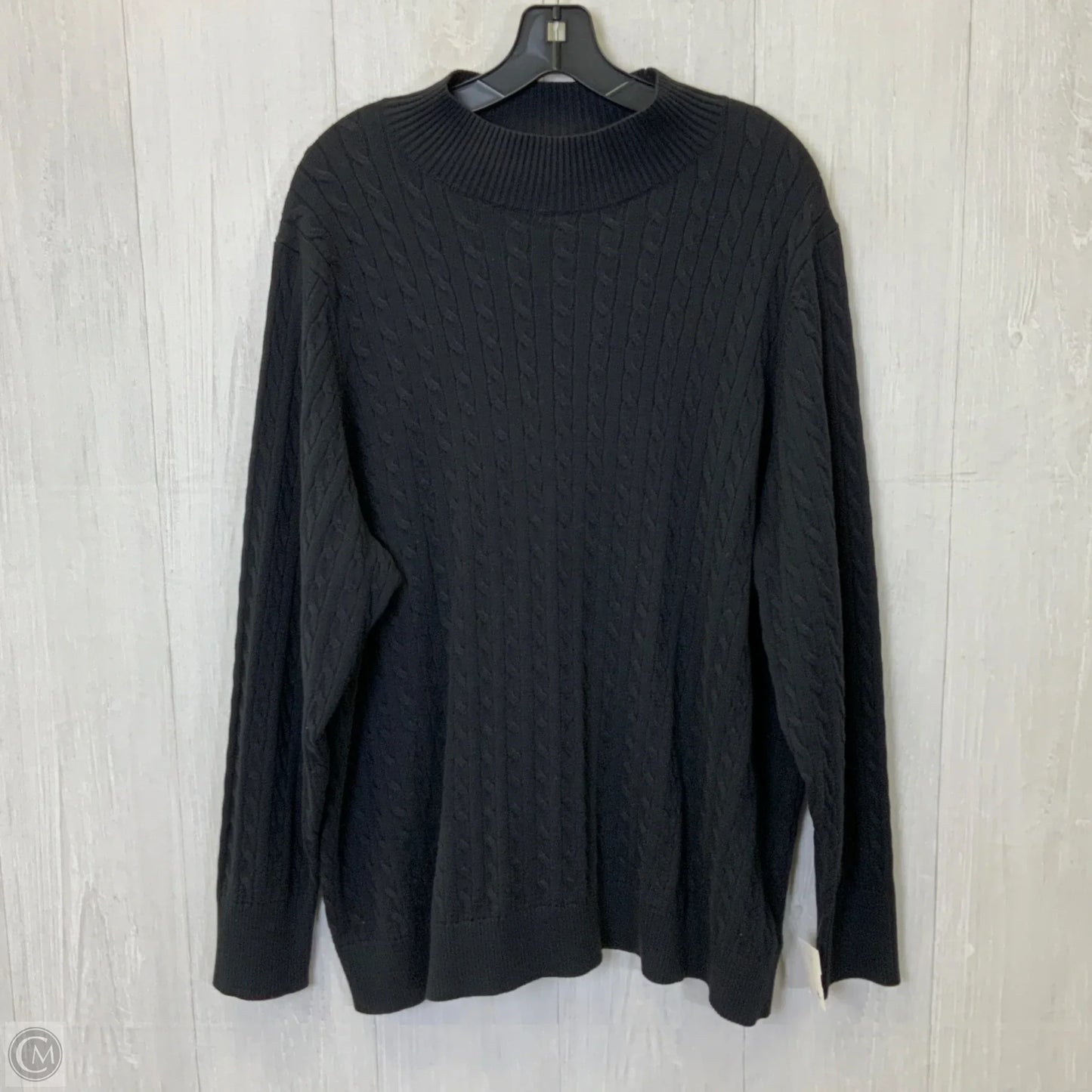 Sweater By Lands End In Black, Size: 3x