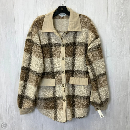 Jacket Shirt By Davi & Dani In Brown, Size: S