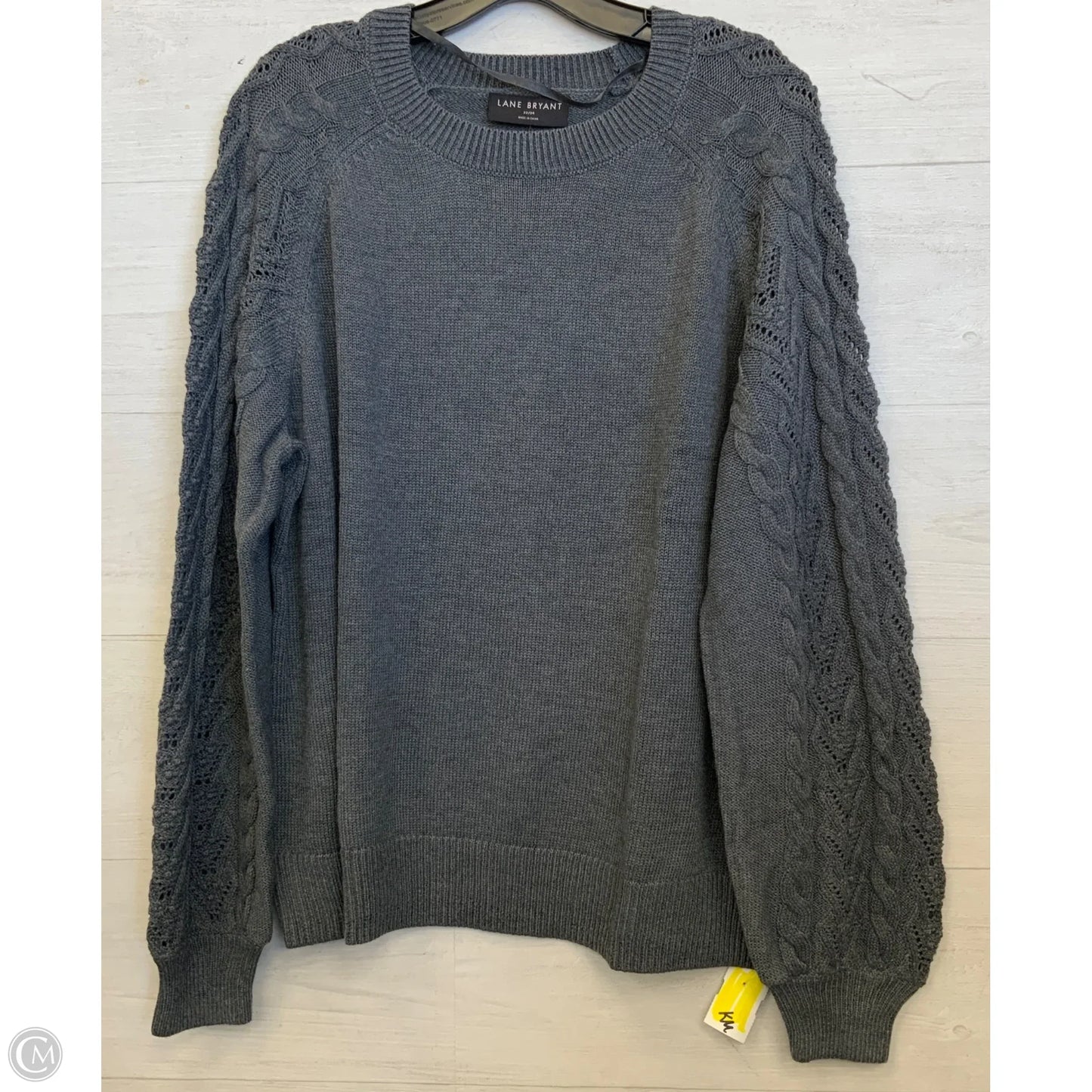 Sweater By Lane Bryant In Grey, Size: 3x