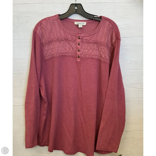 Top Long Sleeve By Coldwater Creek In Mauve, Size: 2x