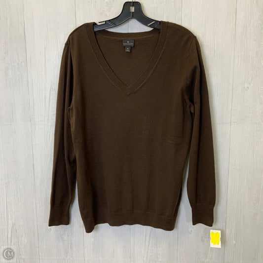 Top Long Sleeve Basic By Worthington In Brown, Size: Xl