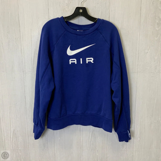 Sweatshirt Crewneck By Nike Apparel In Blue, Size: M