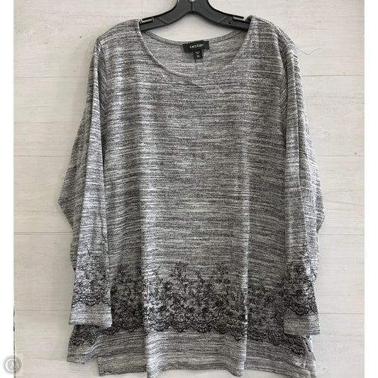 Top Long Sleeve By Karen Kane In Grey, Size: 3x