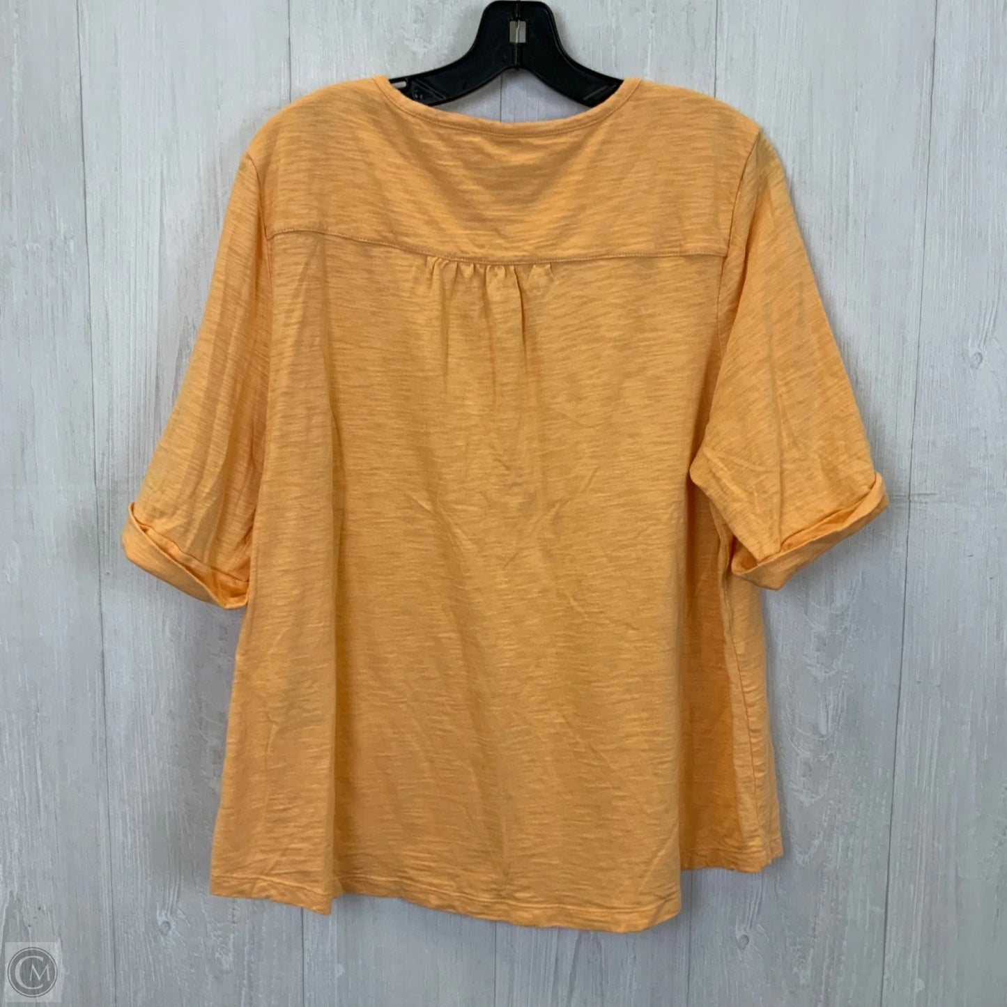 Top 3/4 Sleeve Basic By Chicos In Orange, Size: Xl