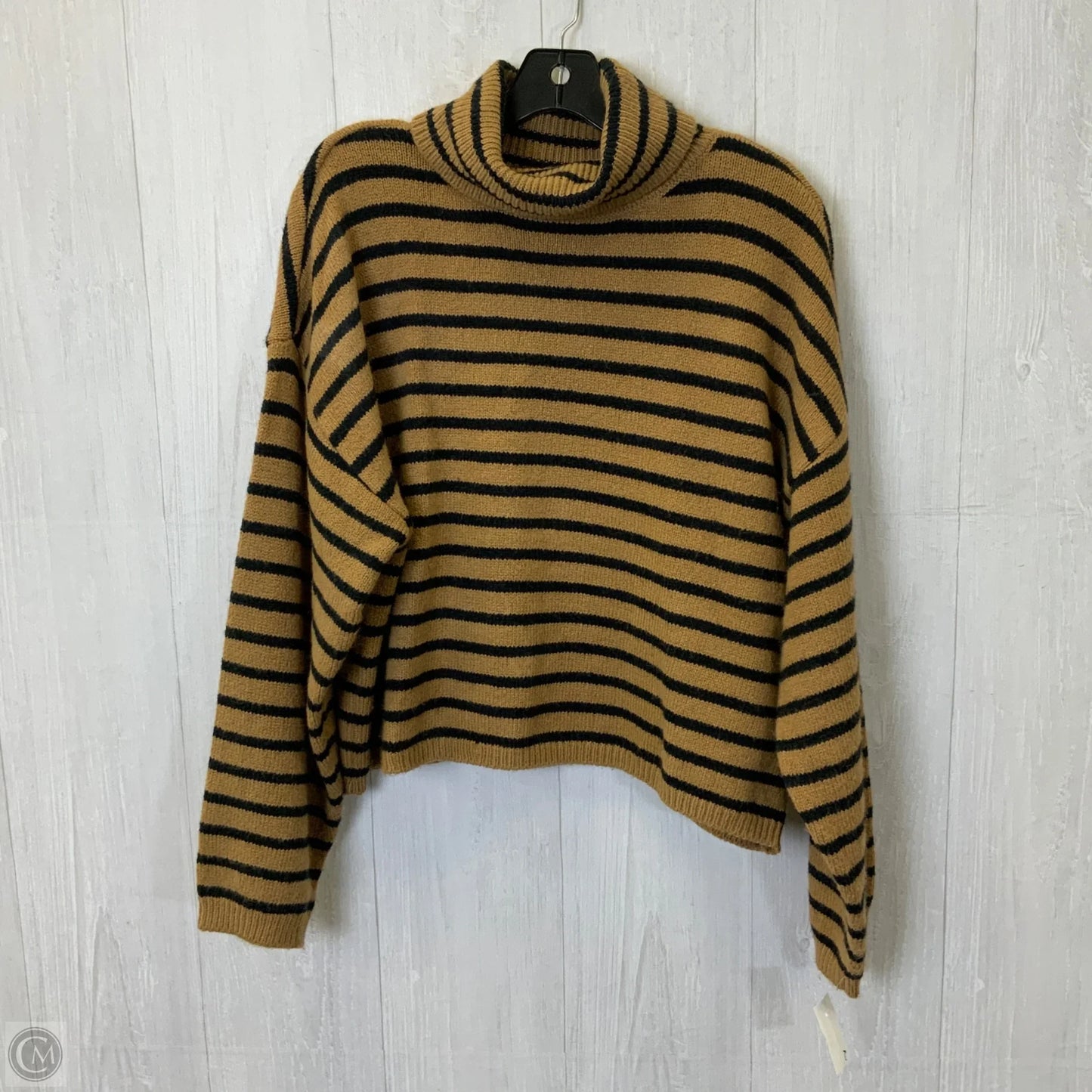 Sweater By Ana In Black & Brown, Size: L
