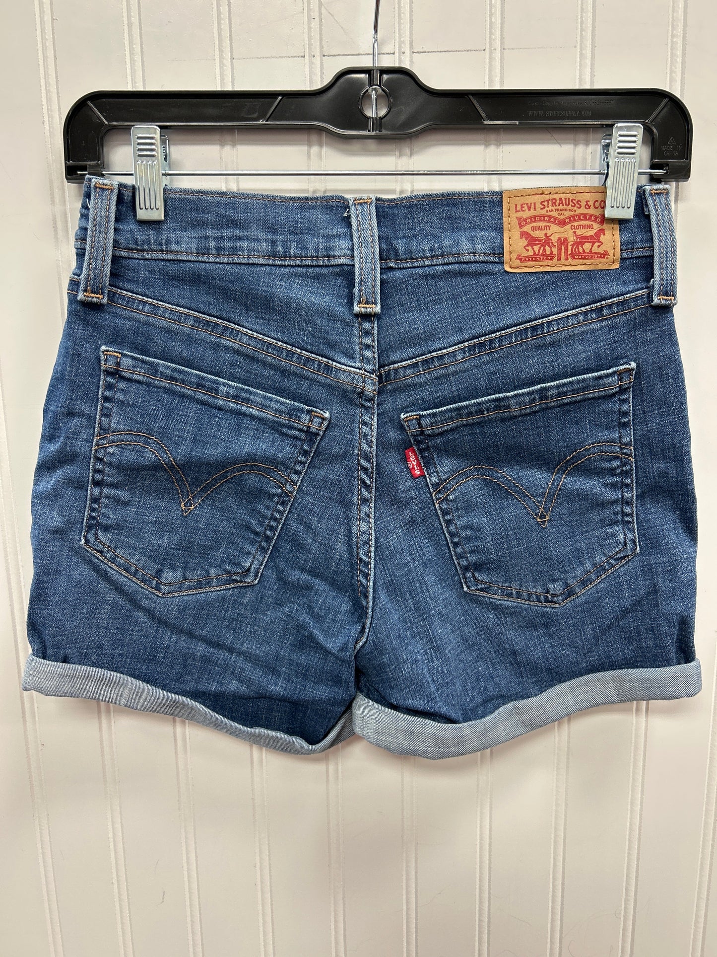 Shorts By Levis In Blue Denim, Size:0