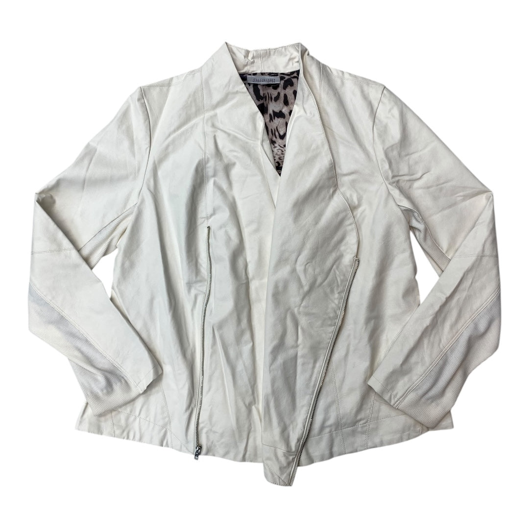 Jacket Other By Jennifer Lopez In White, Size:L
