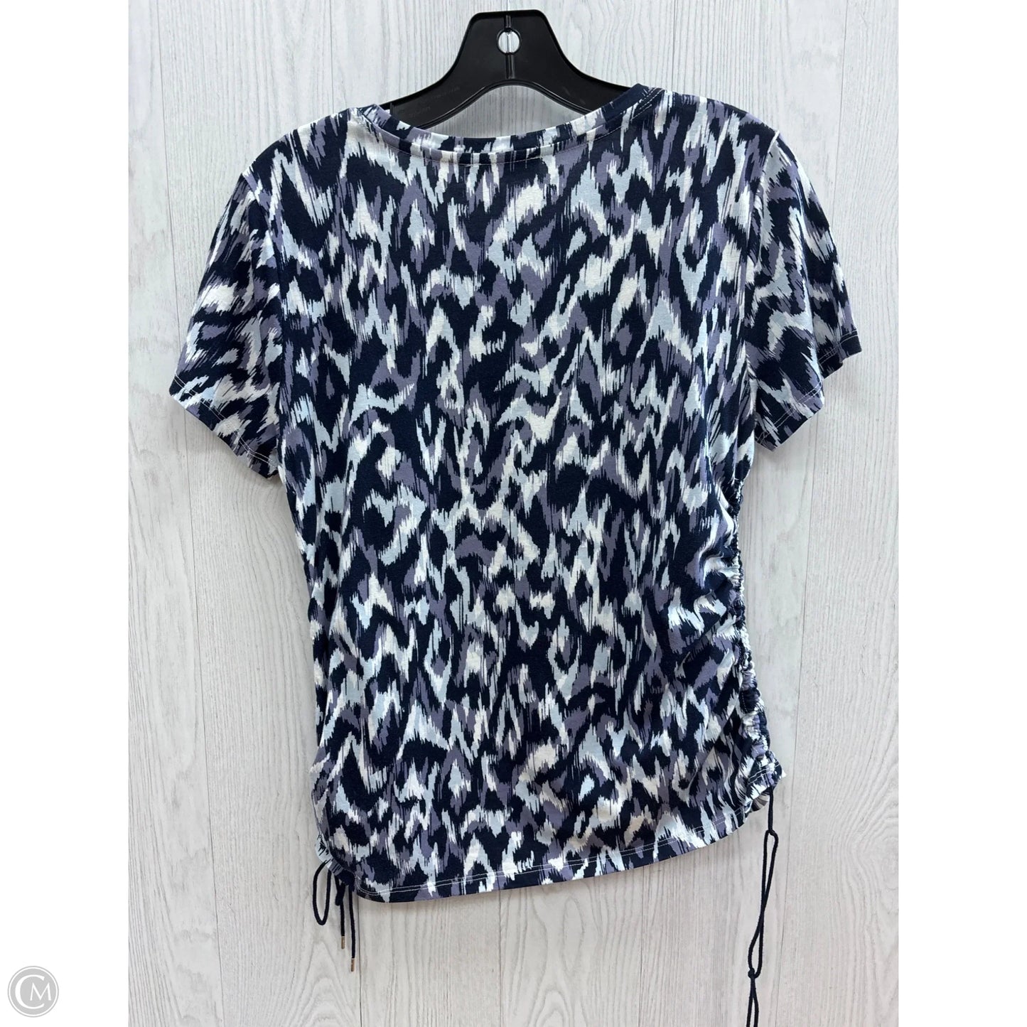 Top Short Sleeve By Calvin Klein In Blue & Purple, Size: S