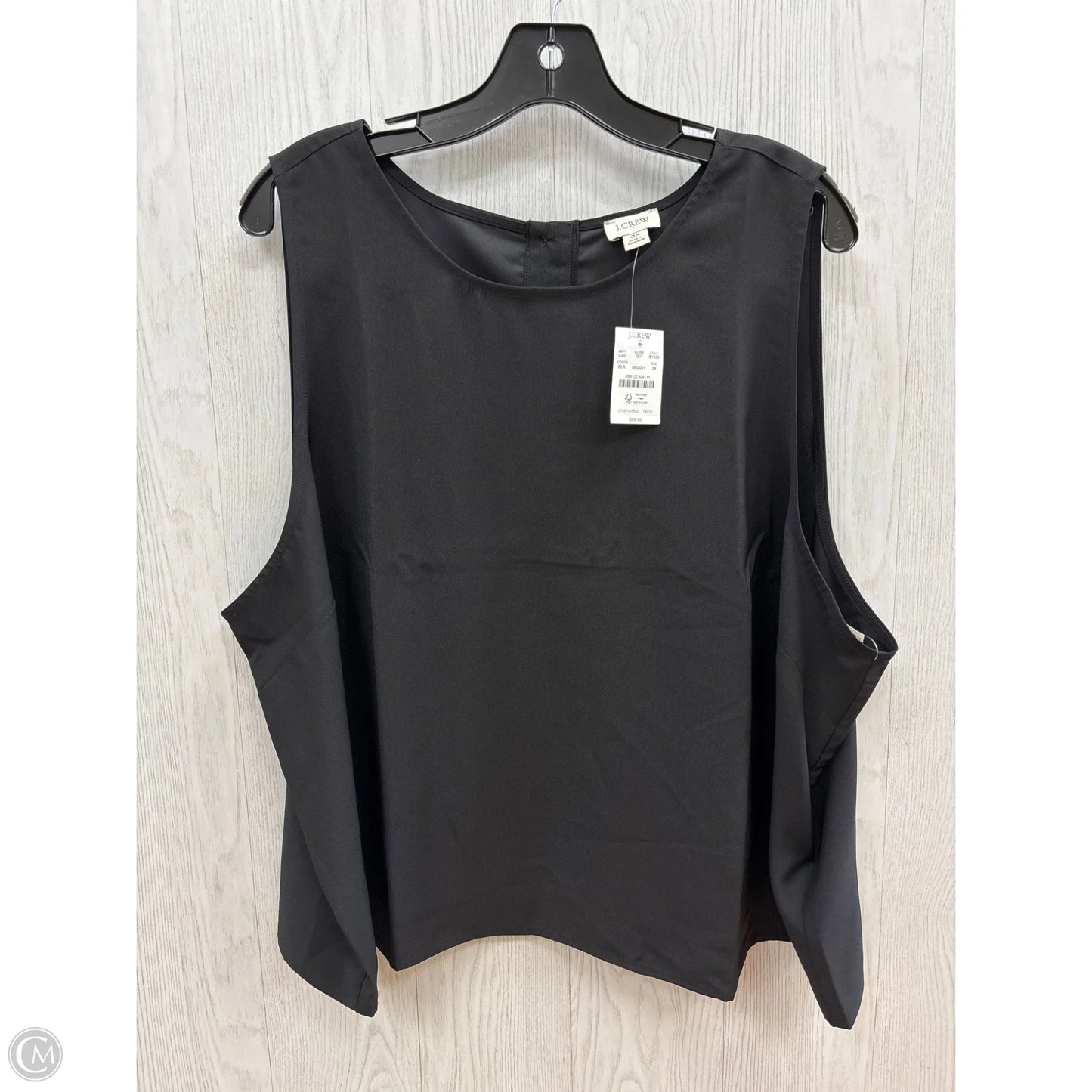 Top Sleeveless By J. Crew In Black, Size: 3x