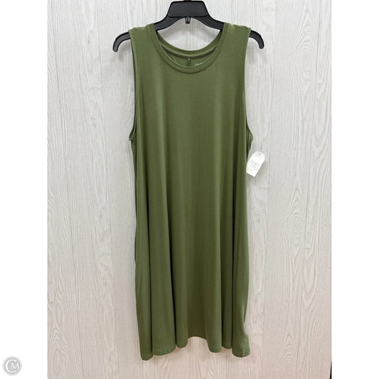 Dress Casual Midi By Time And Tru In Green, Size: Xxl