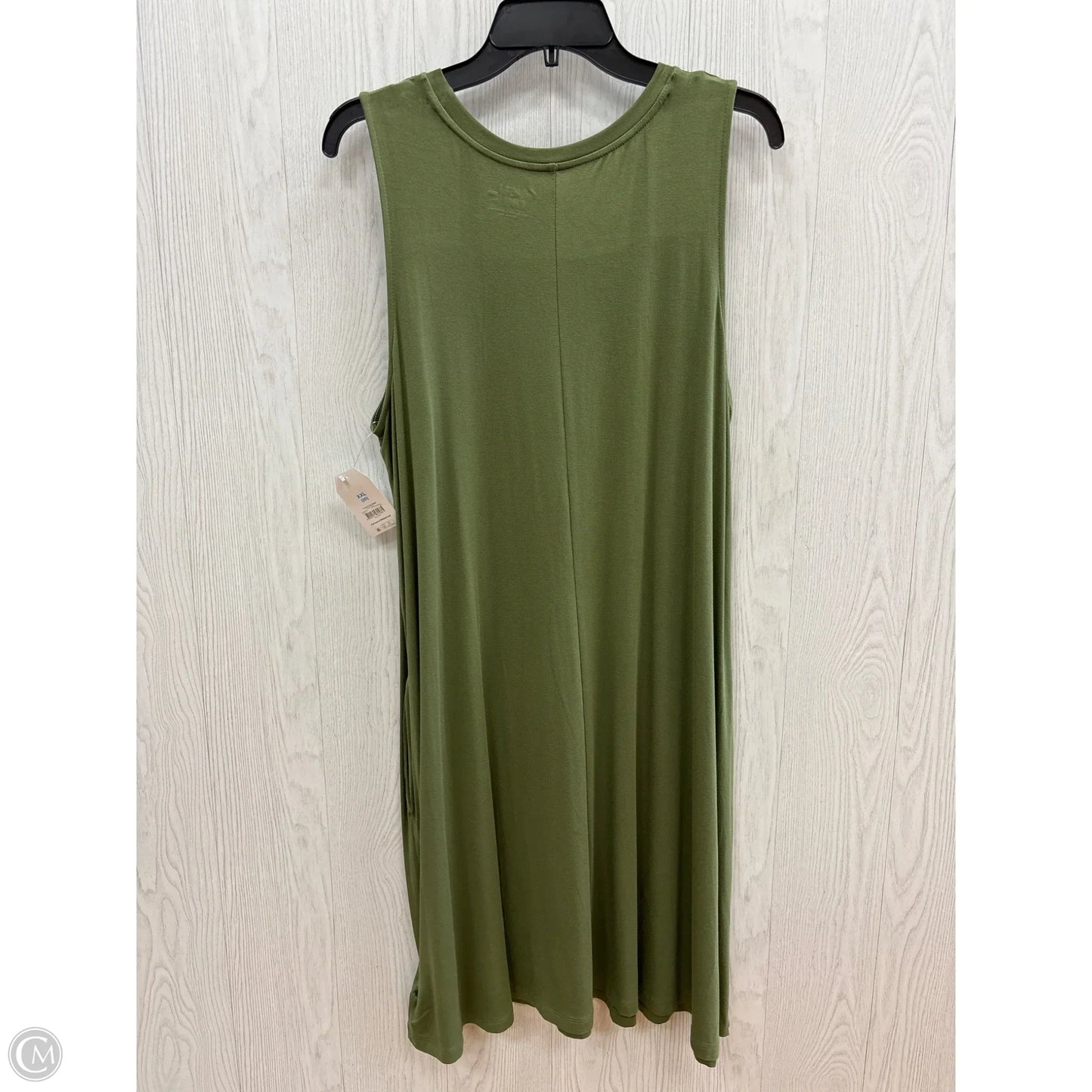 Dress Casual Midi By Time And Tru In Green, Size: Xxl