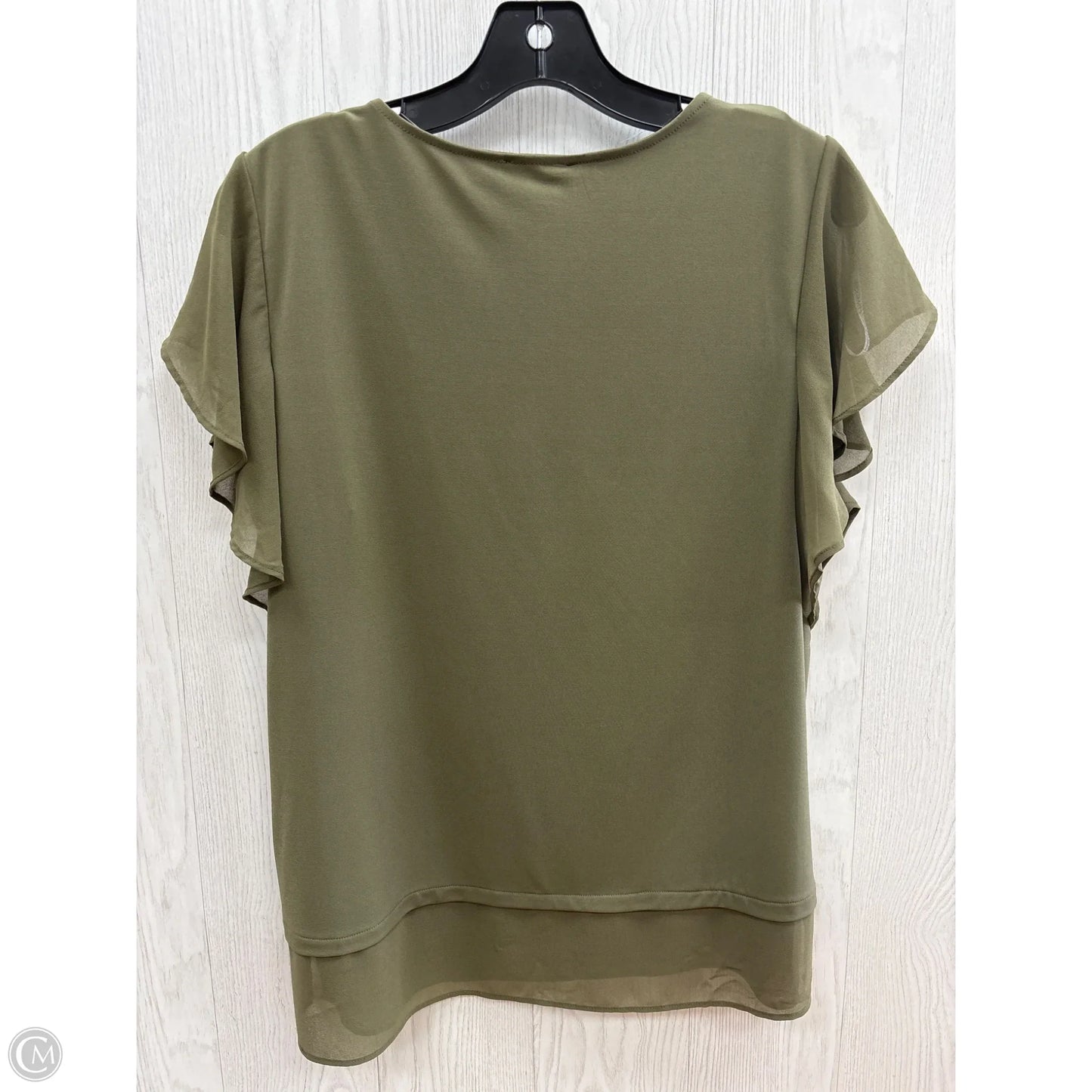 Top Short Sleeve By Calvin Klein In Green, Size: S