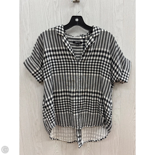 Top Short Sleeve By Madewell In Black & White, Size: Xs