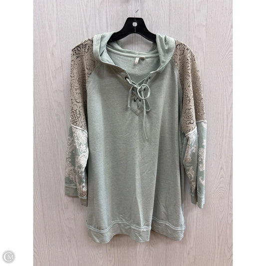 Top Long Sleeve By Cato In Green, Size: 2x