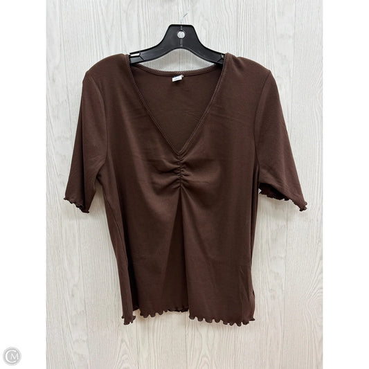 Top Short Sleeve By Old Navy In Brown, Size: Xl