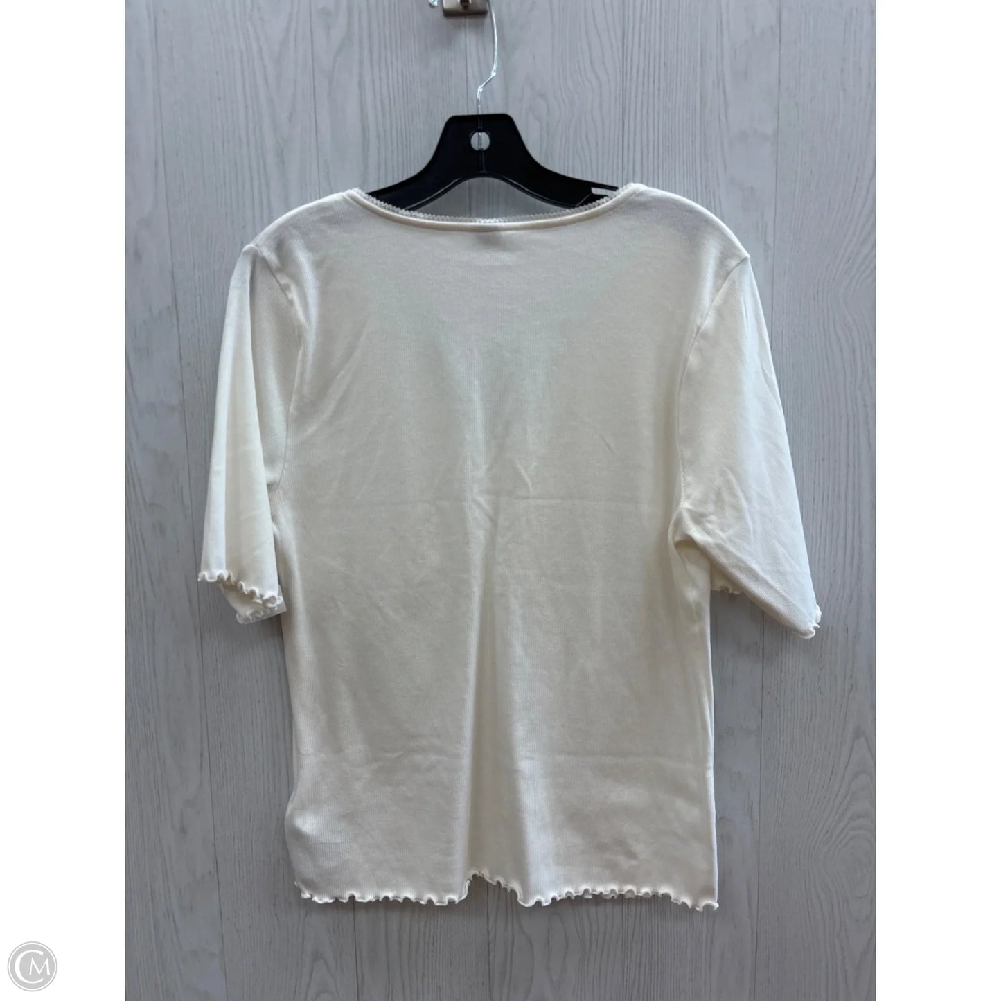 Top Short Sleeve By Old Navy In Cream, Size: Xl