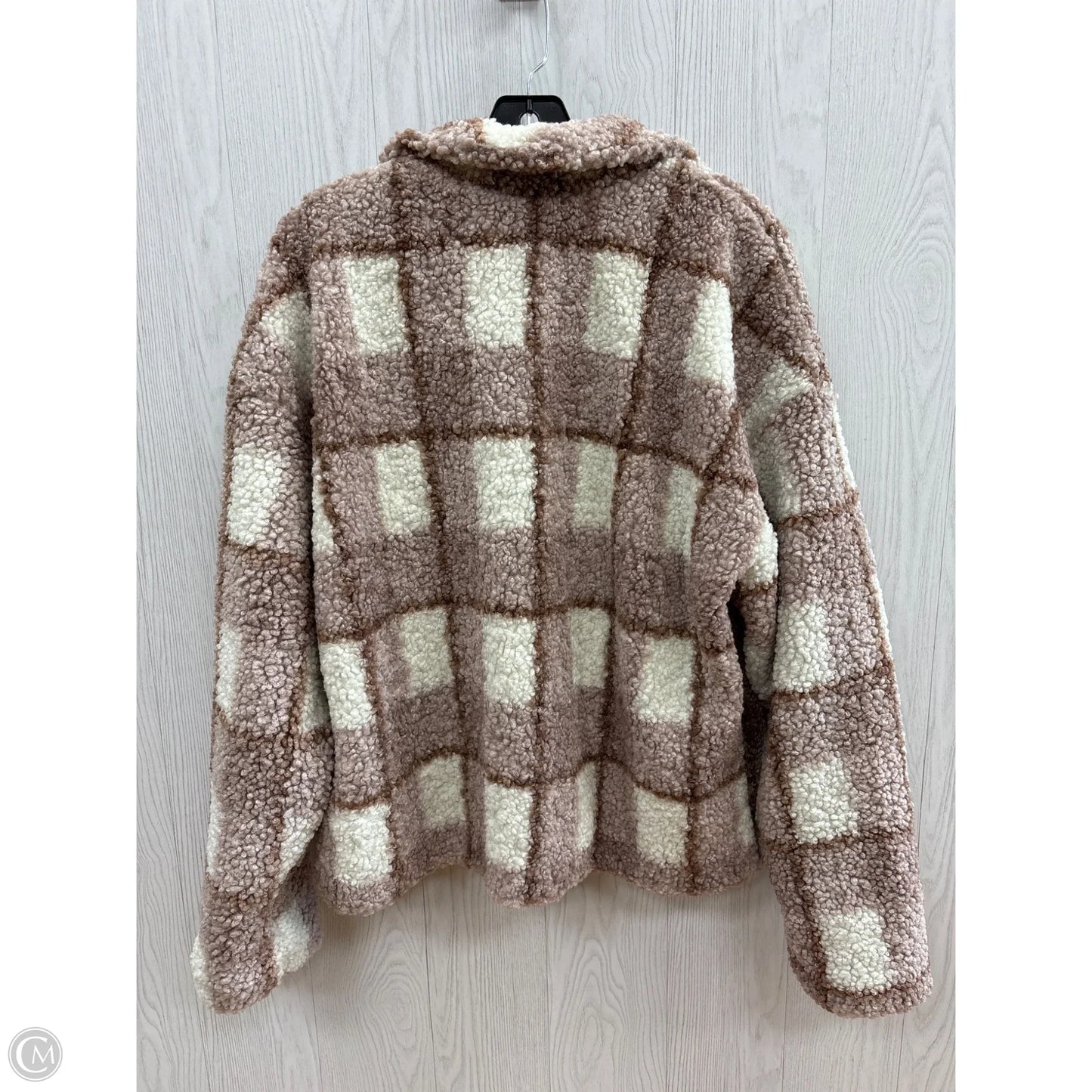 Jacket Faux Fur & Sherpa By Stoosh In Pink & Tan, Size: Xl