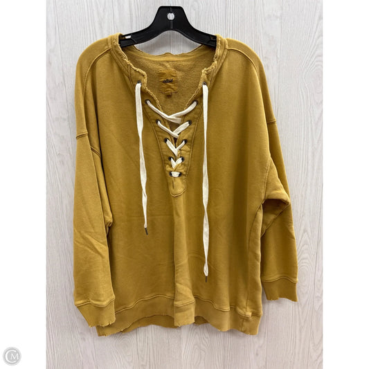 Sweatshirt Crewneck By Aerie In Yellow, Size: L