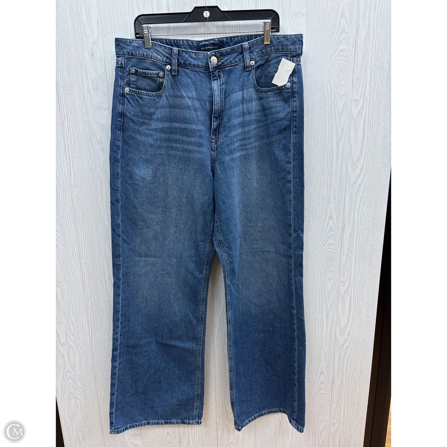 Jeans Wide Leg By Aeropostale In Blue Denim, Size: 14