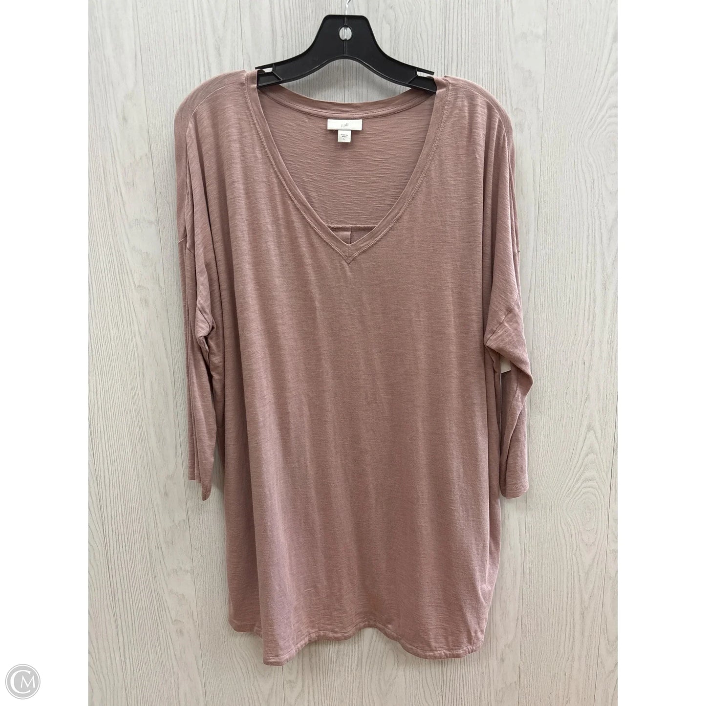 Top 3/4 Sleeve By Pure Jill In Pink Purple, Size: L