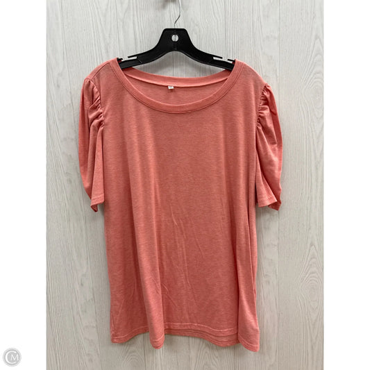 Top Short Sleeve Basic By Clothes Mentor In Coral, Size: 2x