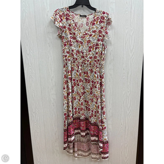 Dress Casual Maxi By Clothes Mentor In Pink & Yellow, Size: M