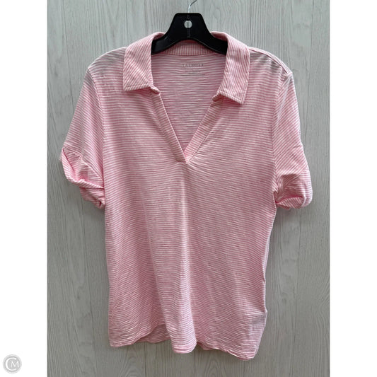 Top Short Sleeve By Talbots In Pink, Size: L