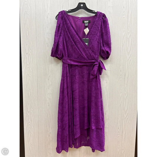 Dress Casual Midi By Dkny In Purple, Size: 10