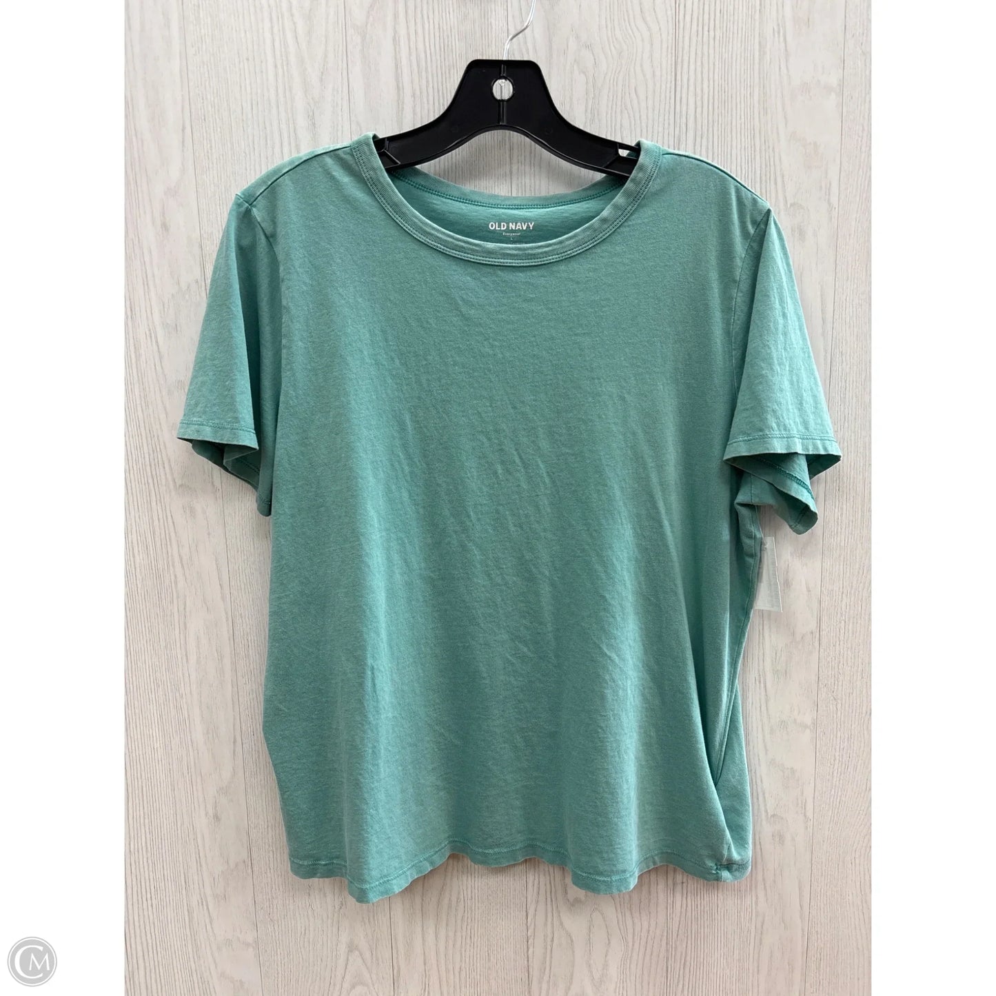 Top Short Sleeve Basic By Old Navy In Teal, Size: L