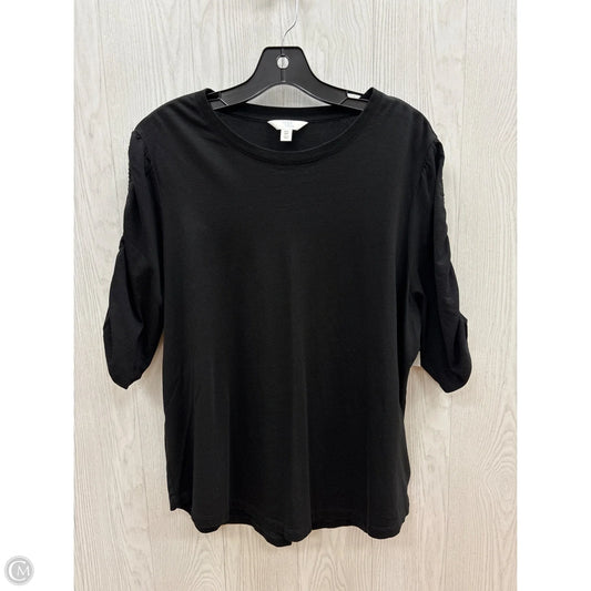 Top Short Sleeve By Time And Tru In Black, Size: 2x