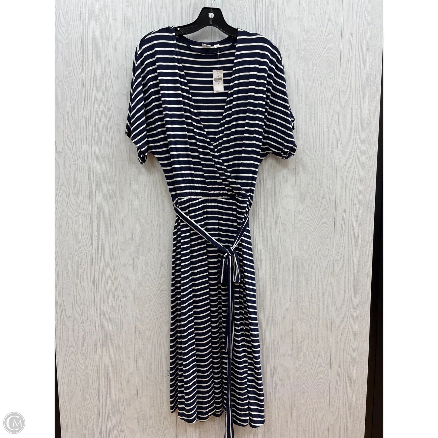 Dress Casual Midi By Gap In Blue & White, Size: S