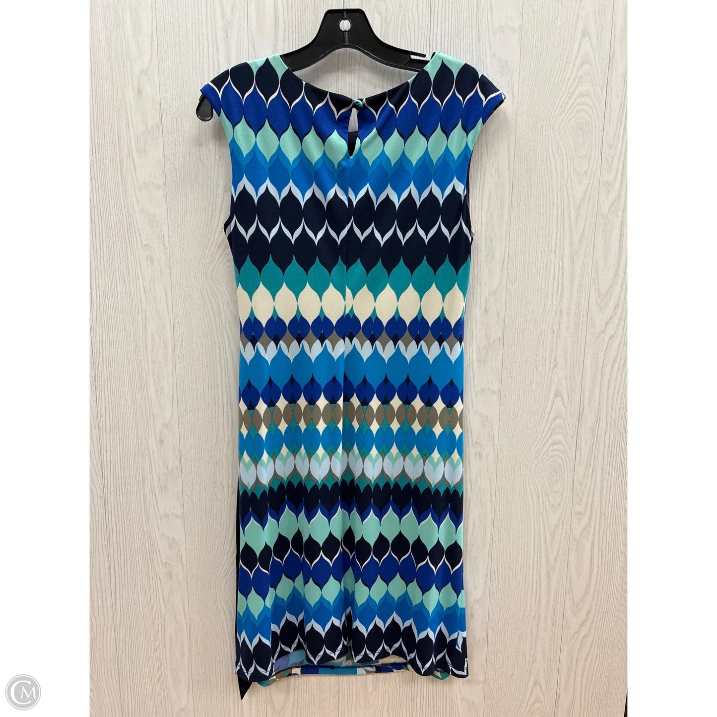 Dress Casual Short By R And K Originals In Blue & Tan, Size: M