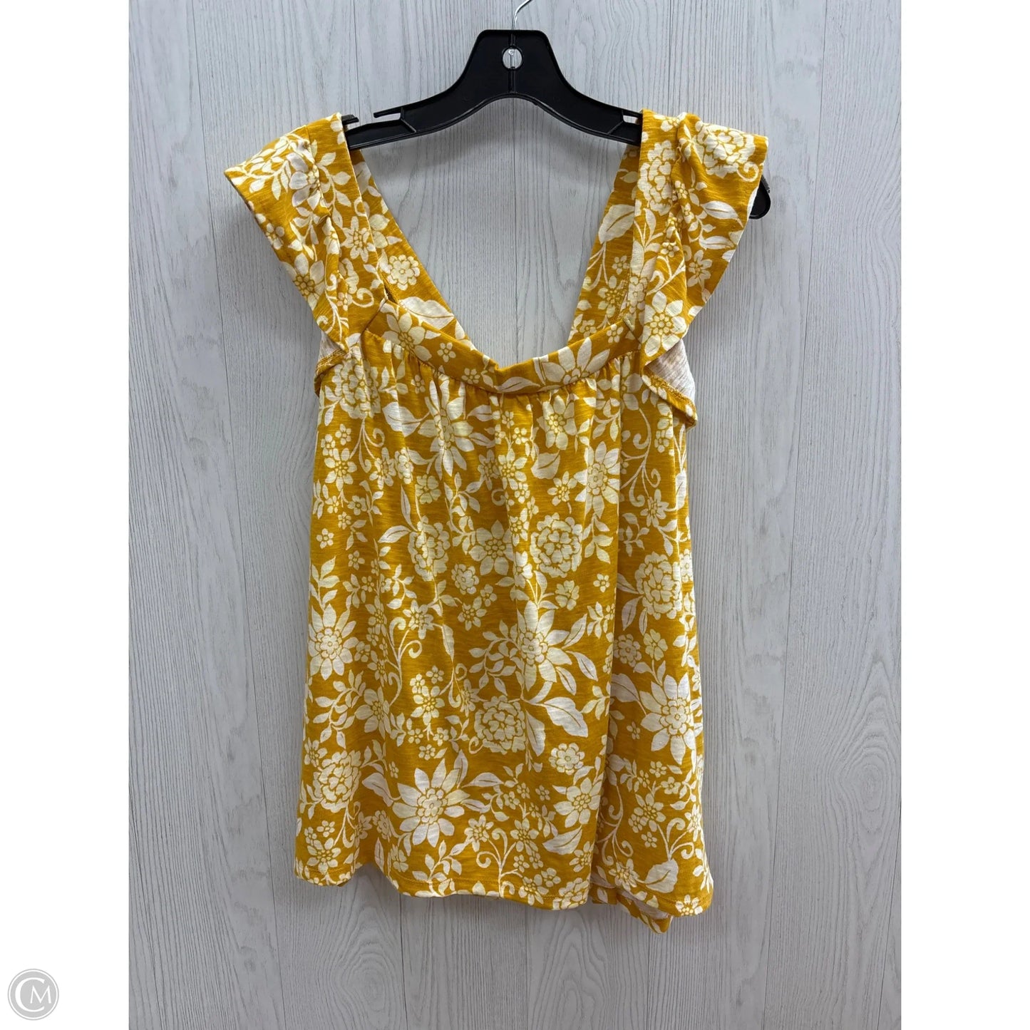 Top Sleeveless By Lc Lauren Conrad In Yellow, Size: 1x