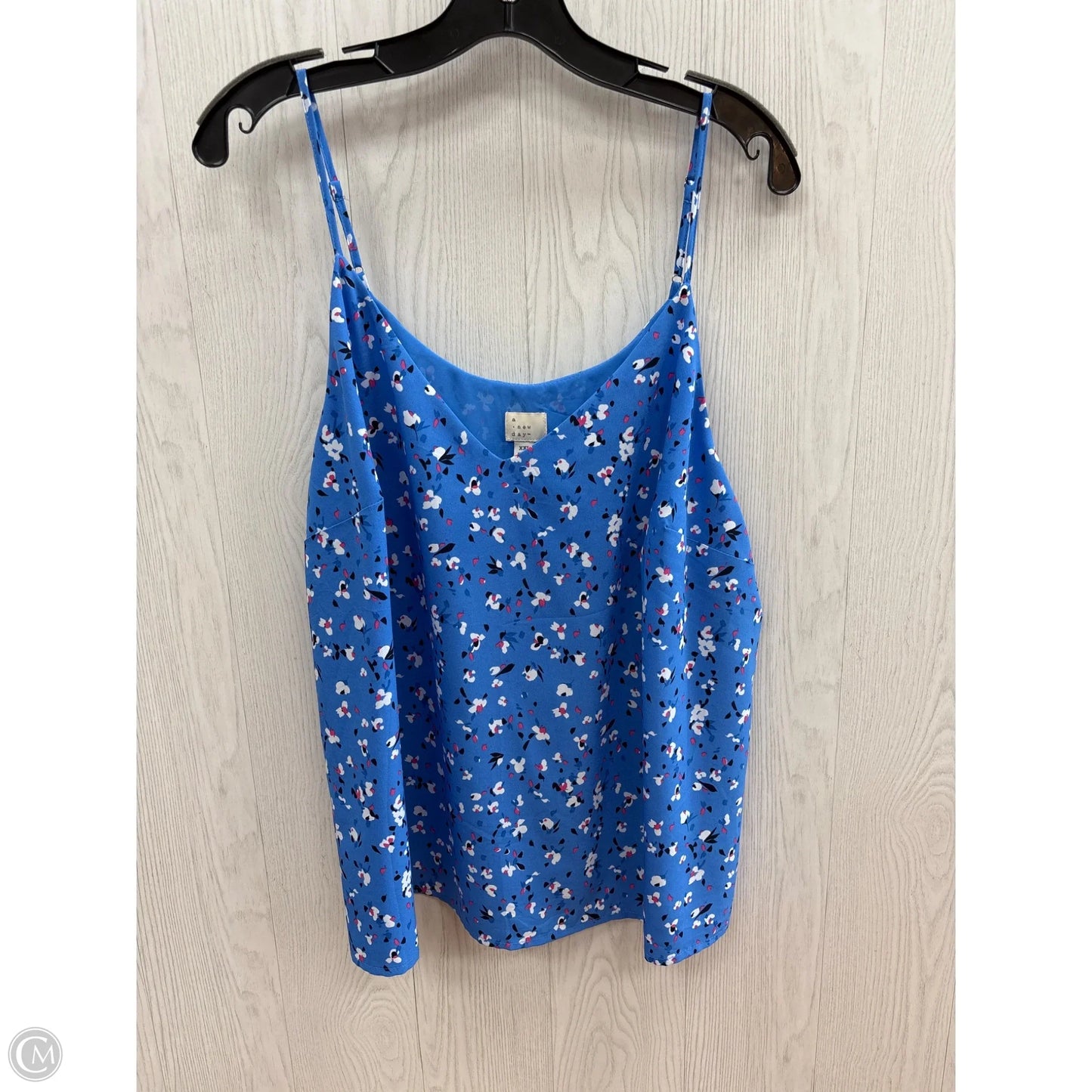 Top Sleeveless By A New Day In Blue & White, Size: Xxl