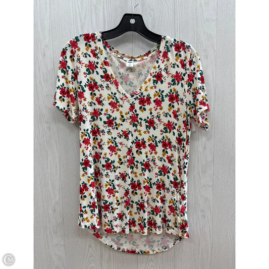 Top Short Sleeve By Old Navy In Flowered, Size: Xs