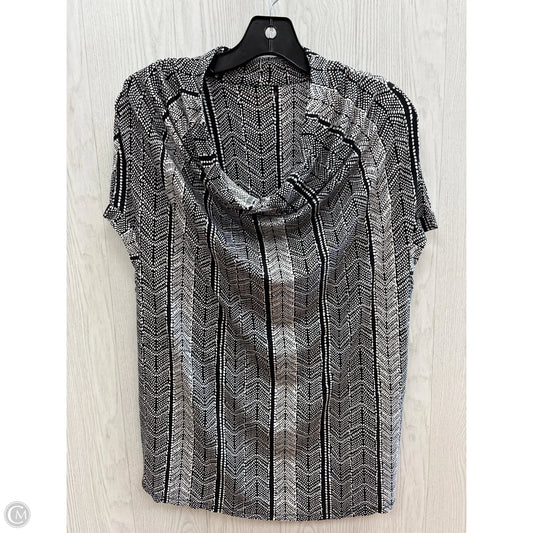 Top Short Sleeve Basic By Coldwater Creek In Black & White, Size: Xl