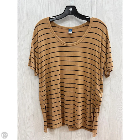 Top Short Sleeve Basic By Old Navy In Tan, Size: Xs