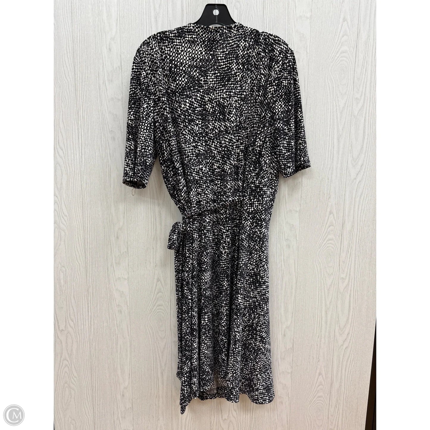 Dress Casual Midi By Lauren By Ralph Lauren In Black & White, Size: Xl