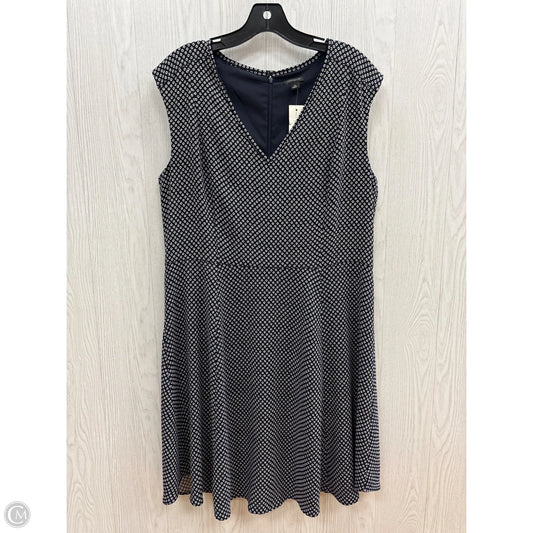 Dress Casual Midi By Ann Taylor In Navy, Size: Xl