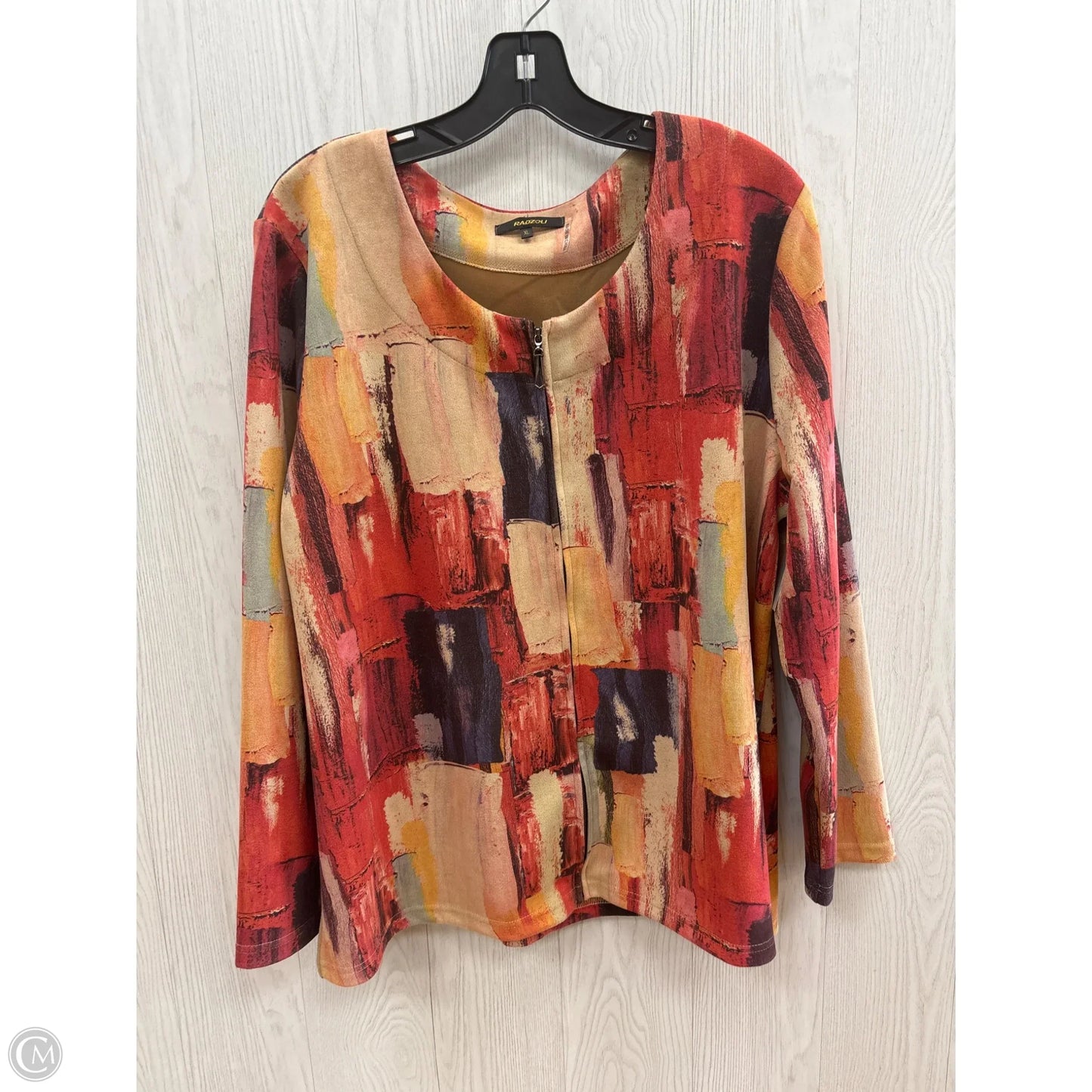 Top Long Sleeve By Radzoli In Multi-colored, Size: Xl