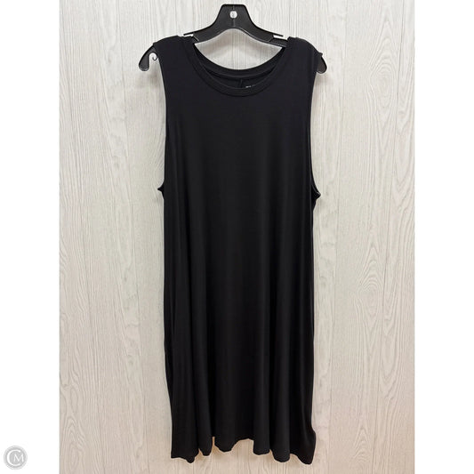 Dress Casual Midi By Time And Tru In Black, Size: 3x
