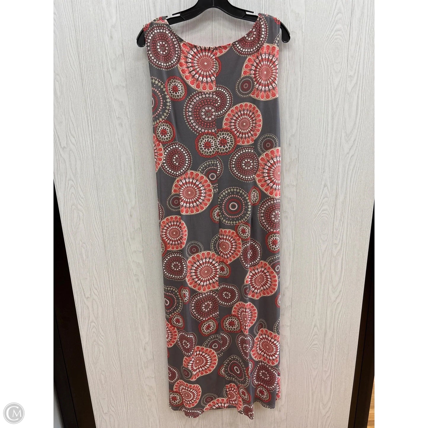 Dress Casual Maxi By Robbie Bee In Grey & Orange, Size: Xl
