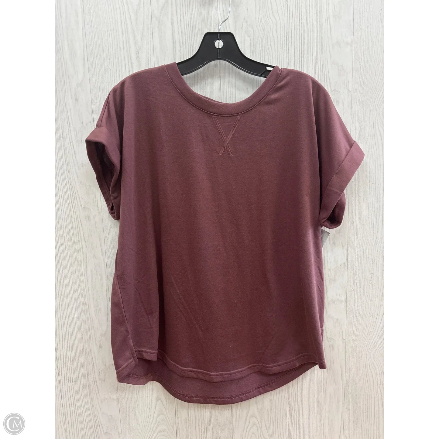 Top Short Sleeve Basic By Maurices In Mauve, Size: L